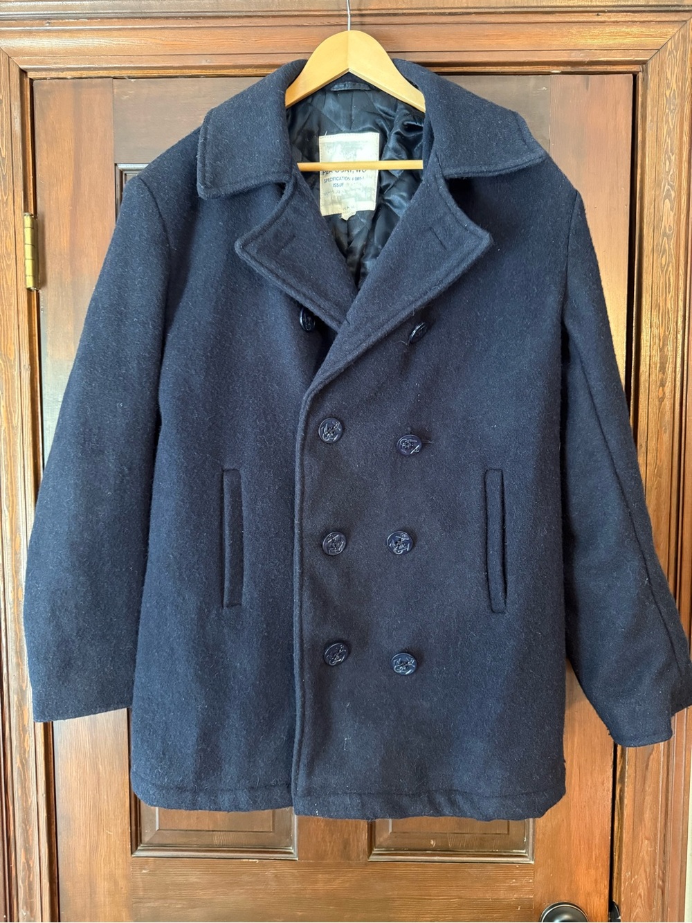 Men's Double-Breasted Peacoat — Navy